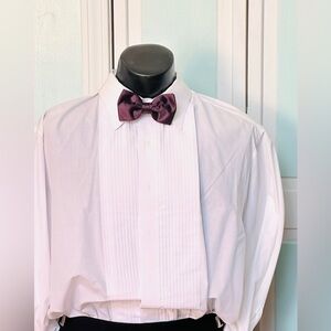 Berry Reddish Purple Wedding Prom Tuxedo Pre Tied clip on Bow tie bow